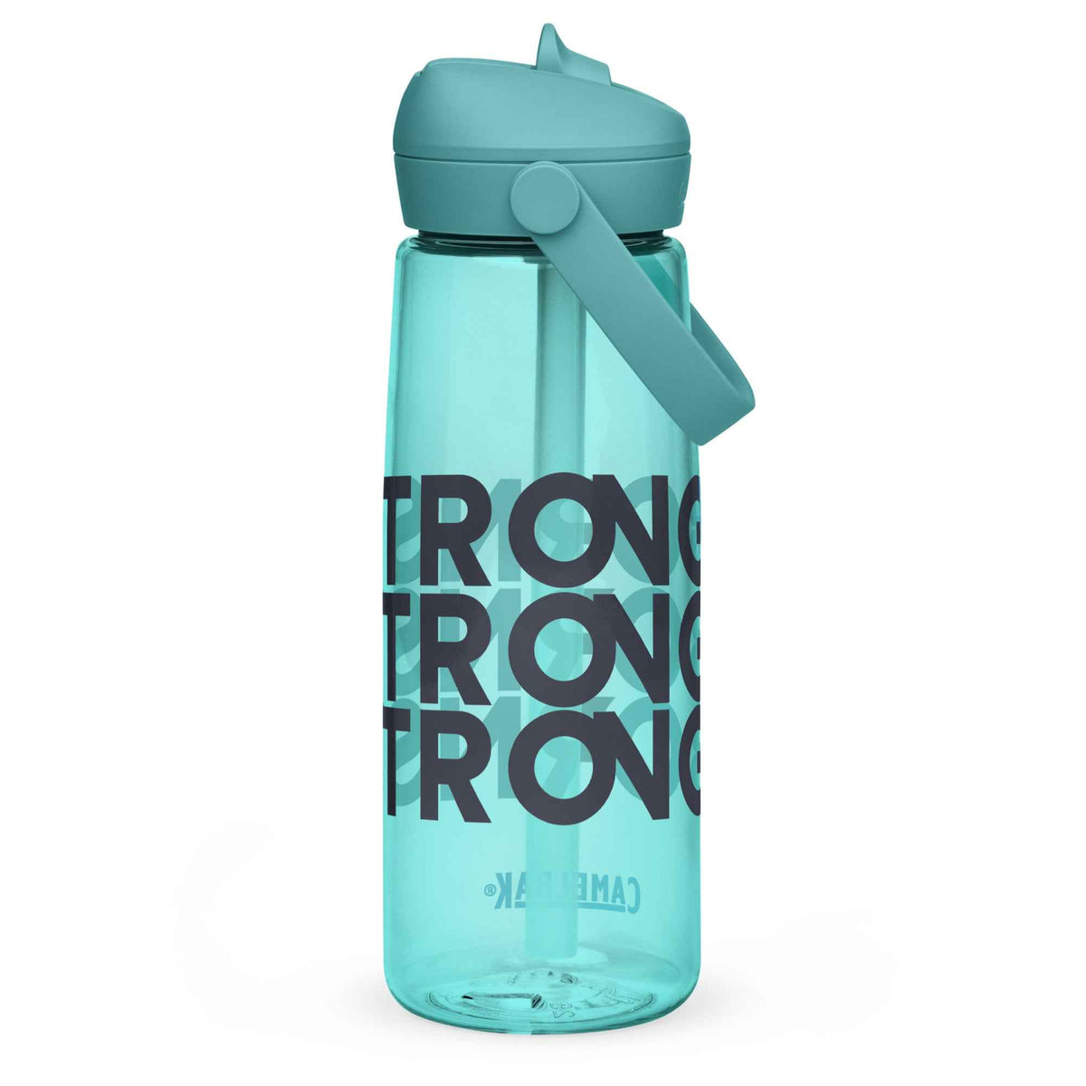 Flip straw water bottle