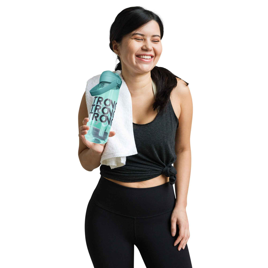 Flip straw water bottle