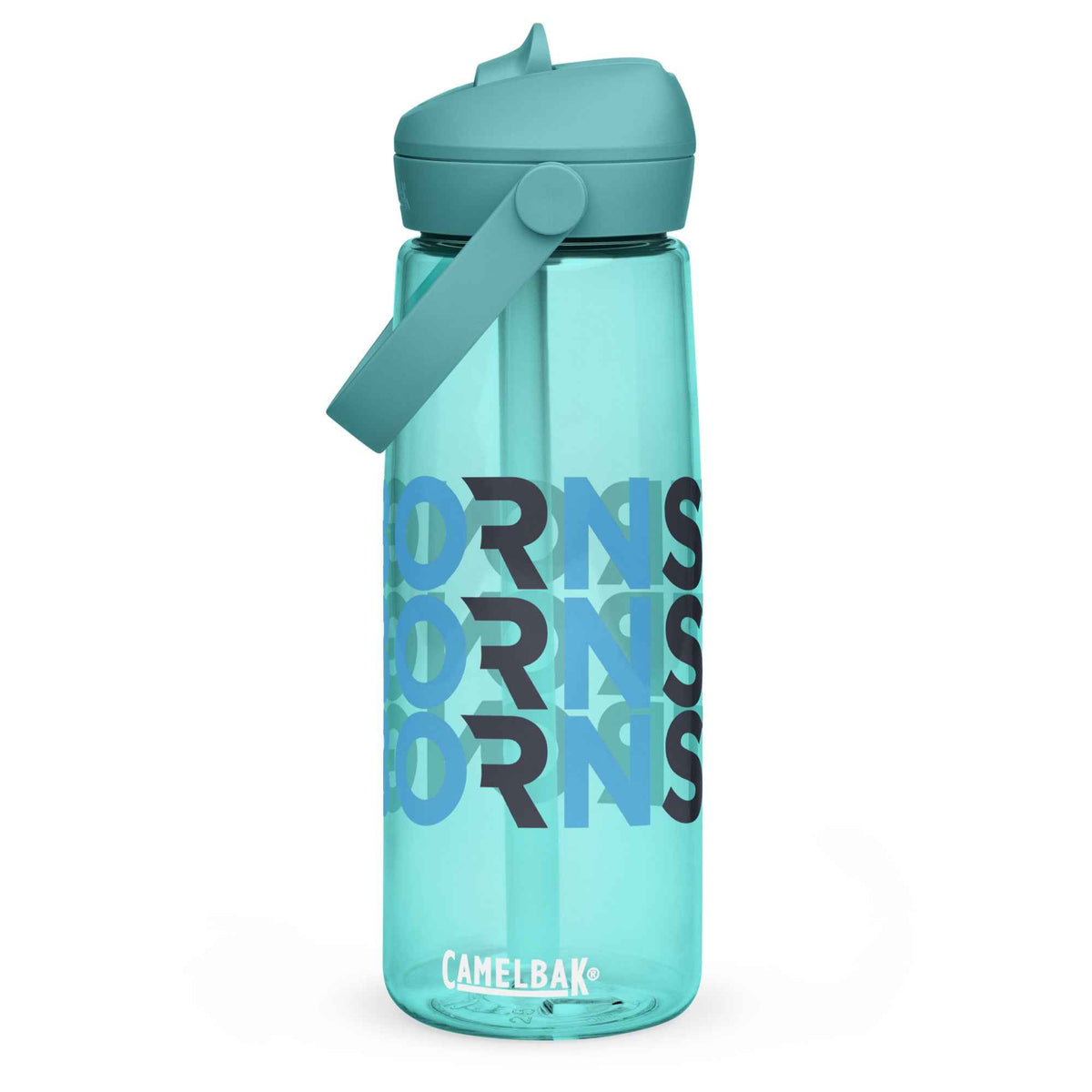 Flip straw water bottle