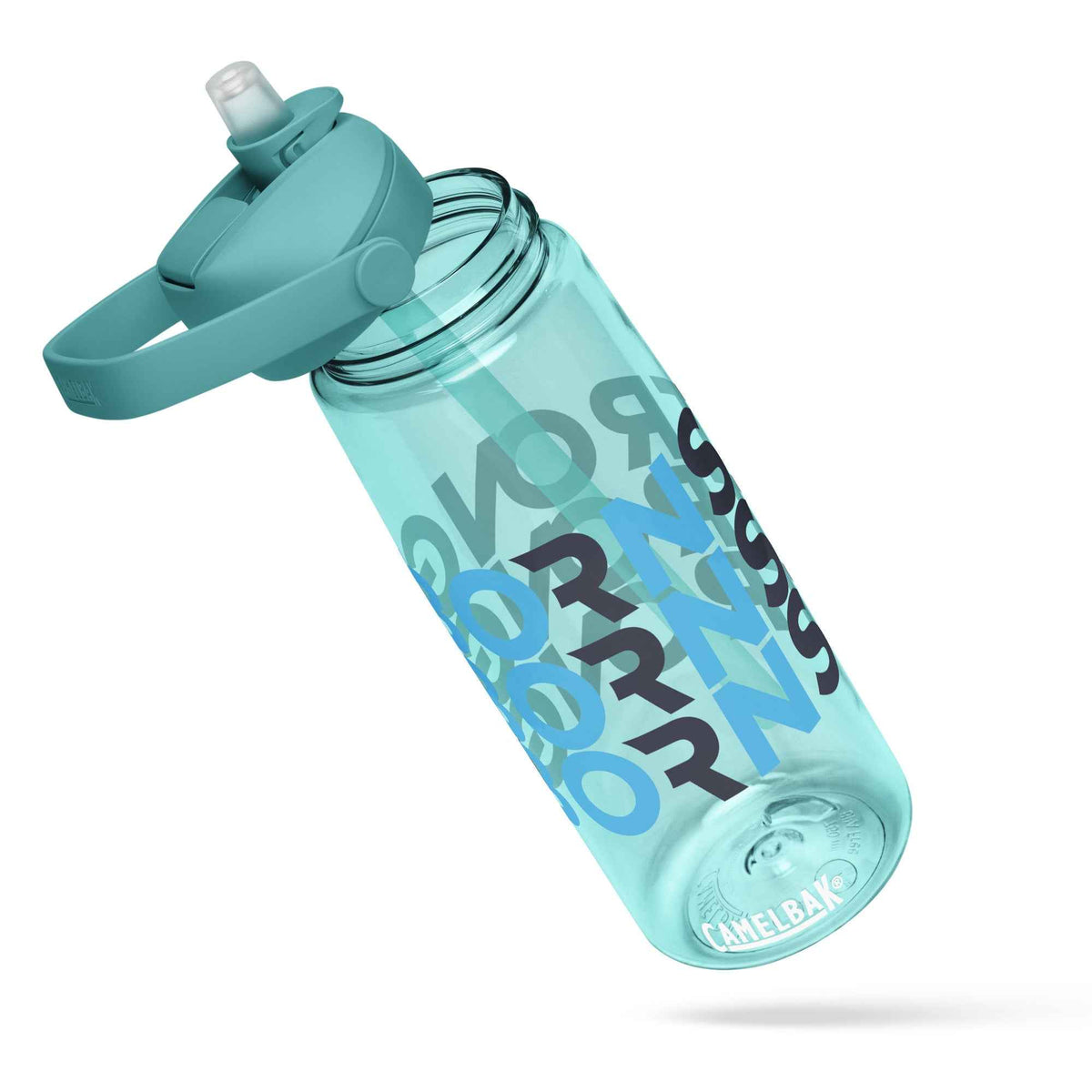 Flip straw water bottle