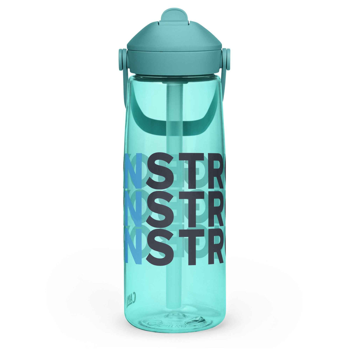 Flip straw water bottle