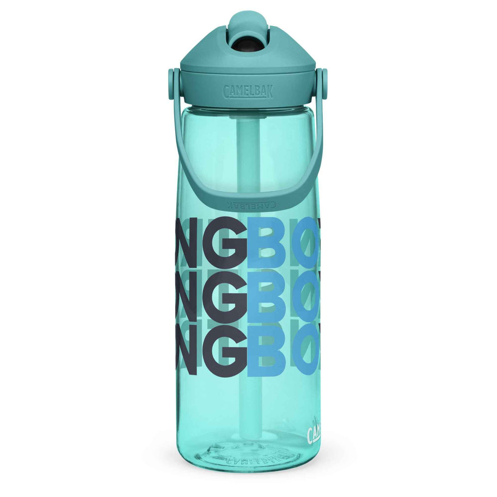 Flip straw water bottle