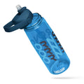 Flip straw water bottle