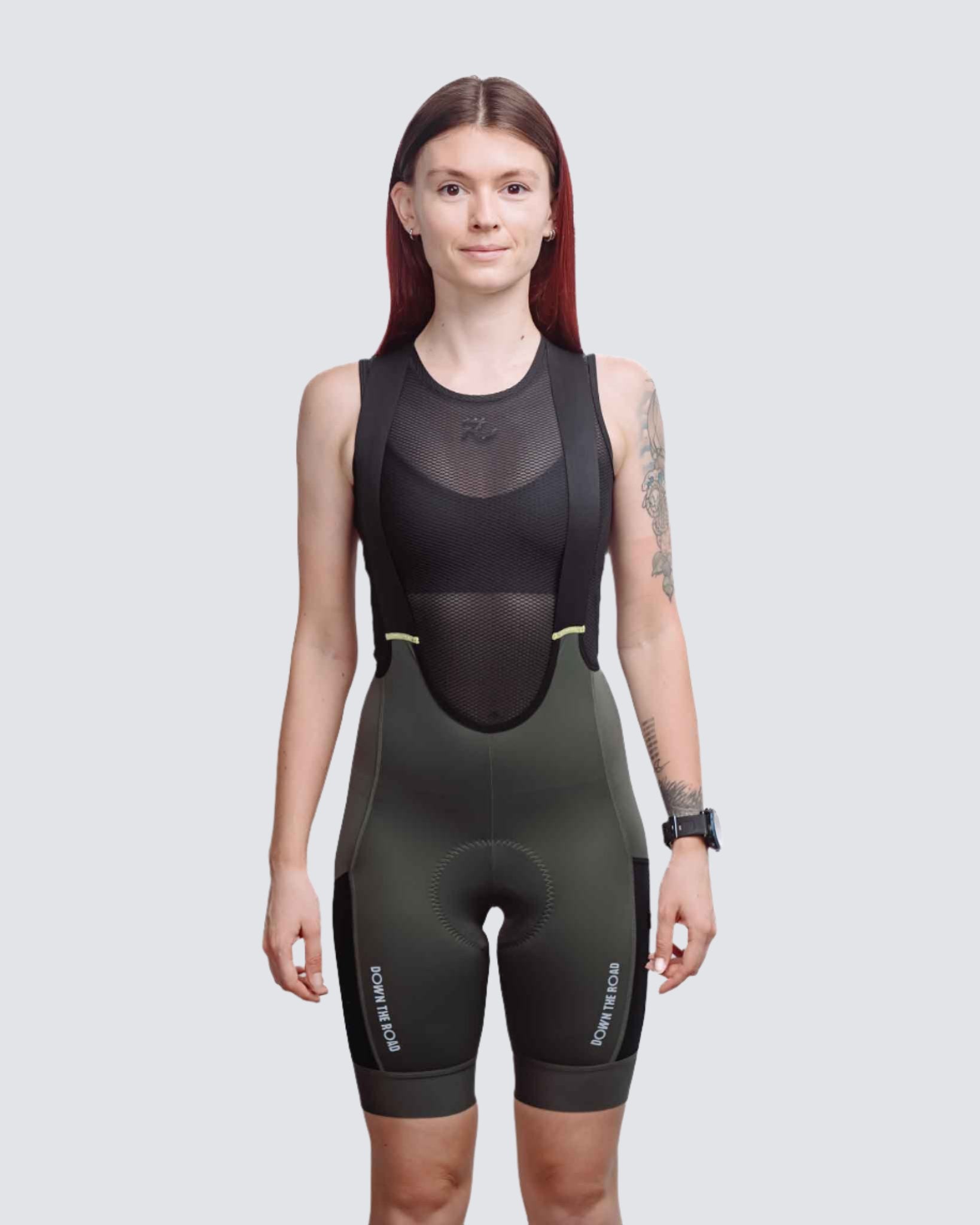Women's Gravel Cargo Bibs - Forest Green