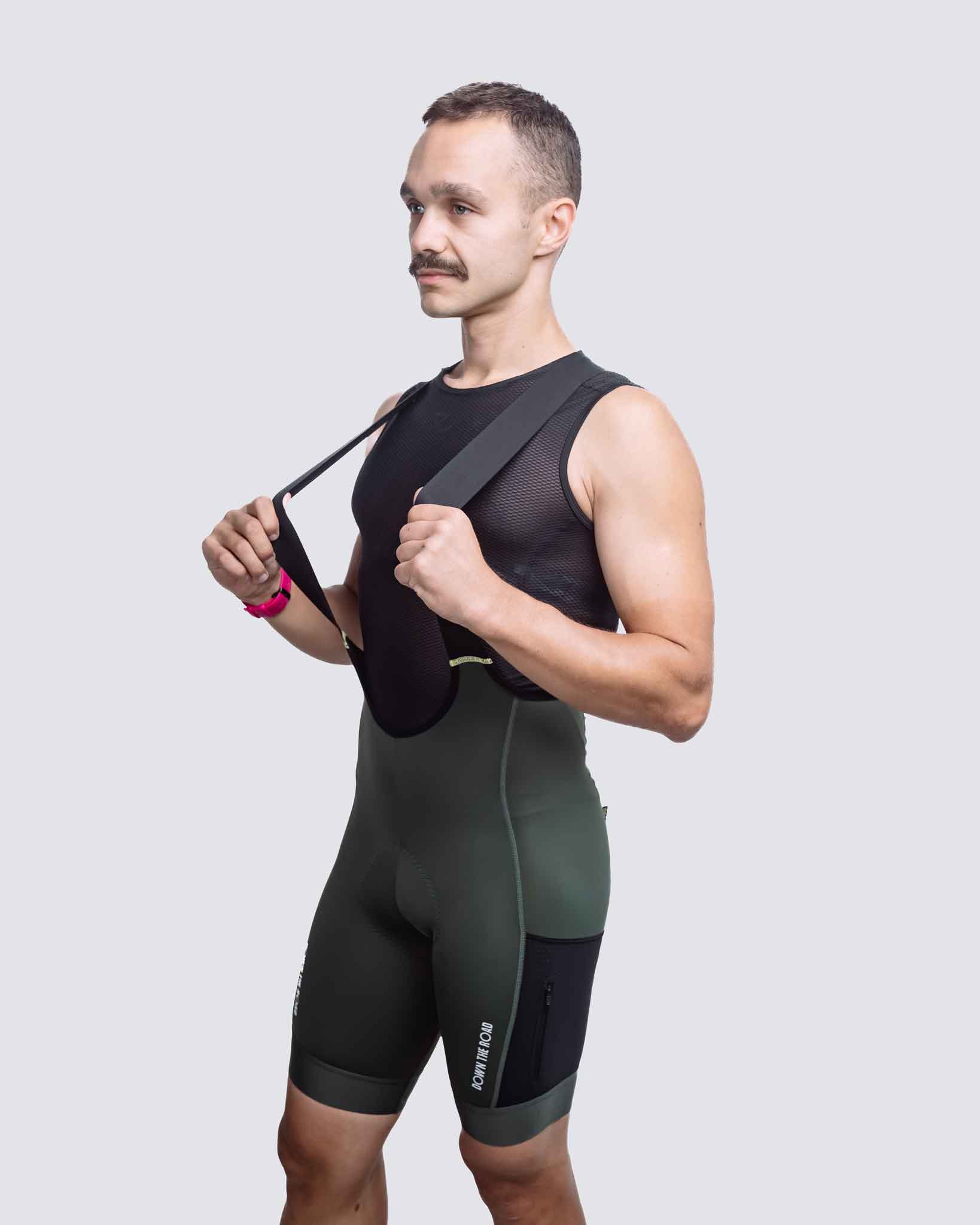 Men's Gravel Cargo Bibs - Forest Green