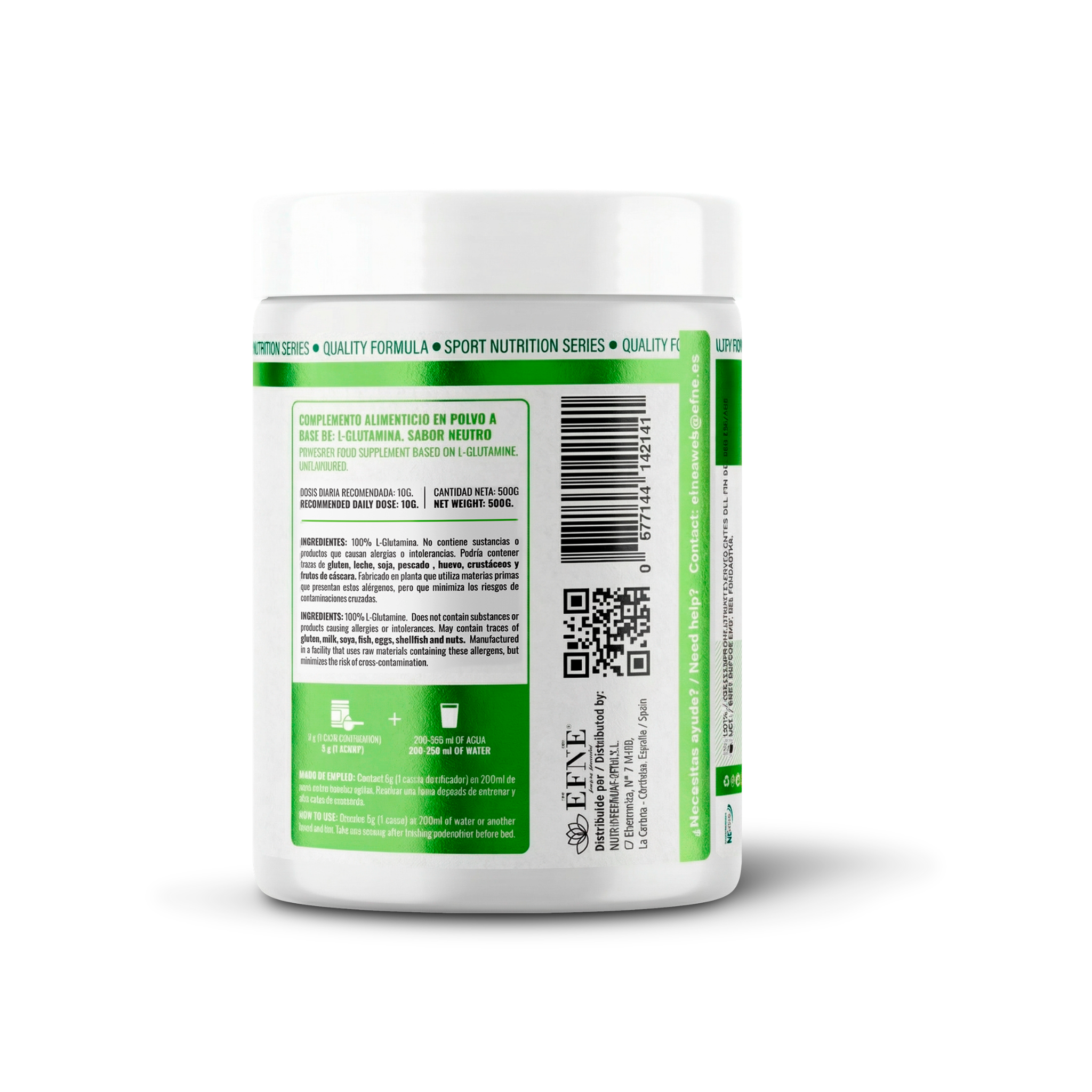 L-Glutamina Pura (Kyowa Quality®) - 500g | Recuperación Muscular y Salud Intestinal