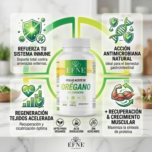 Aceite de Orégano Premium 80% Carvacrol (120 Perlas) - EFNE