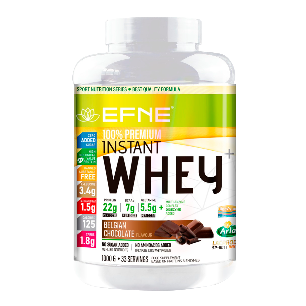 Proteína Whey Chocolate EFNE | Sabor Clásico y Potente con DigeZyme® (1kg / 2kg)